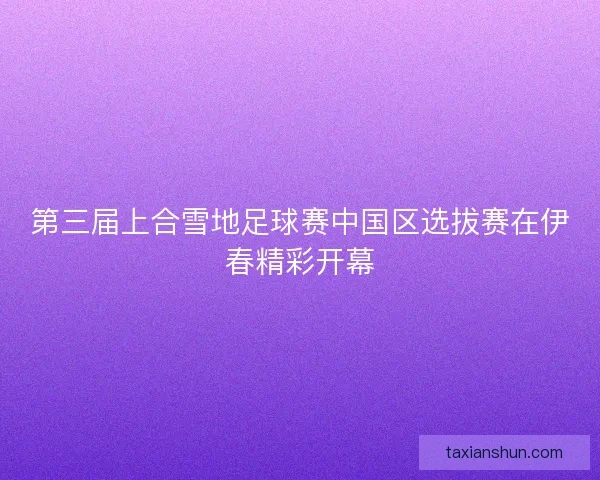 第三届上合雪地足球赛中国区选拔赛在伊春精彩开幕